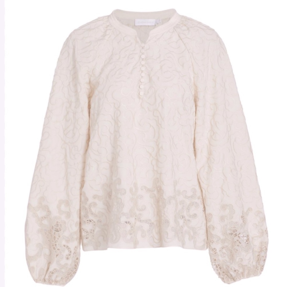 JONATHAN SIMKHAI Embroidered Balloon-
Sleeve Blouse $495
$179 $495
Size: S